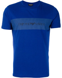 T-shirt imprimé bleu Emporio Armani