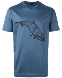 T-shirt imprimé bleu Lanvin