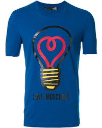 T-shirt imprimé bleu Love Moschino