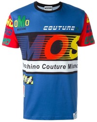 T-shirt imprimé bleu Moschino