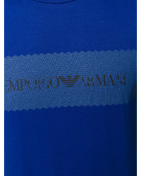 T-shirt imprimé bleu Emporio Armani