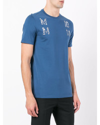 T-shirt imprimé bleu Maison Margiela