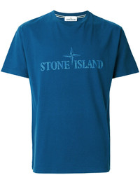T-shirt imprimé bleu Stone Island