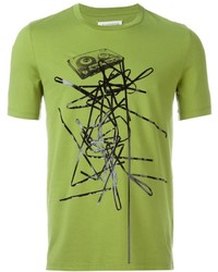 T-shirt imprimé chartreuse Maison Margiela