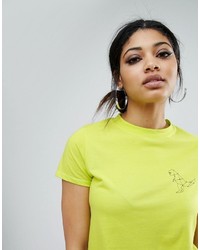 T-shirt imprimé chartreuse Daisy Street