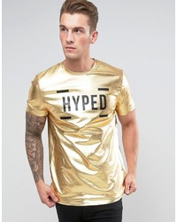 T-shirt imprimé doré