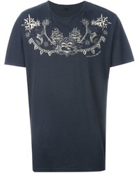 T-shirt imprimé gris foncé Alexander McQueen