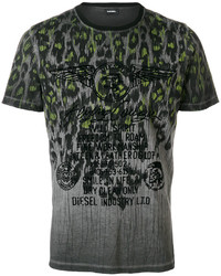 T-shirt imprimé gris foncé Diesel