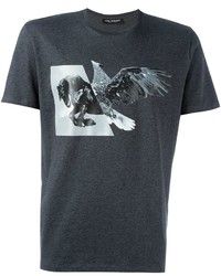 T-shirt imprimé gris foncé Neil Barrett