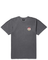 T-shirt imprimé gris foncé Stussy