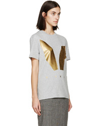 T-shirt imprimé gris MCQ