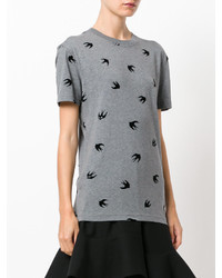 T-shirt imprimé gris MCQ