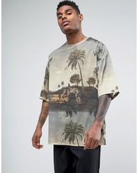 T-shirt imprimé gris Asos