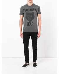 T-shirt imprimé gris DSQUARED2