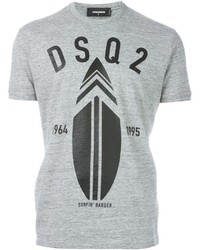 T-shirt imprimé gris DSQUARED2