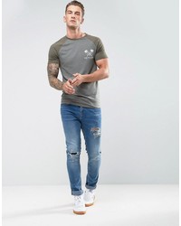 T-shirt imprimé gris Asos