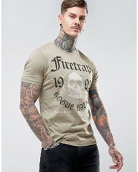 T-shirt imprimé gris Firetrap