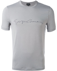 T-shirt imprimé gris Giorgio Armani