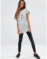 T-shirt imprimé gris Asos