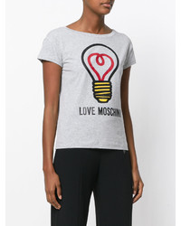 T-shirt imprimé gris Love Moschino