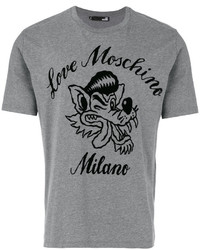 T-shirt imprimé gris Love Moschino