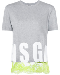 T-shirt imprimé gris MSGM
