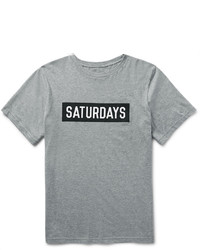 T-shirt imprimé gris Saturdays Nyc