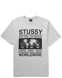 T-shirt imprimé gris Stussy