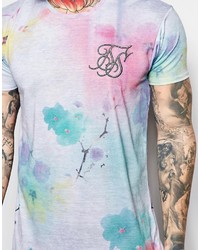 T-shirt imprimé gris Siksilk