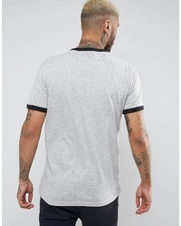 T-shirt imprimé gris Pull&Bear