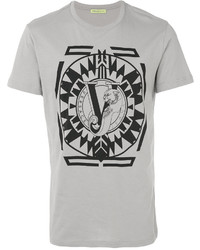 T-shirt imprimé gris Versace