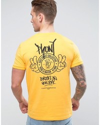 T-shirt imprimé jaune Asos