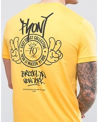 T-shirt imprimé jaune Asos