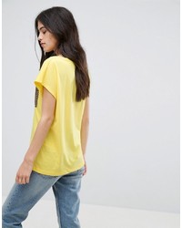 T-shirt imprimé léopard jaune Vila