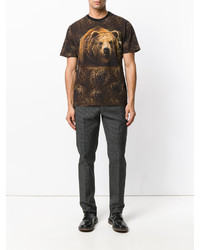 T-shirt imprimé marron foncé Etro