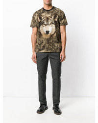 T-shirt imprimé marron foncé Etro