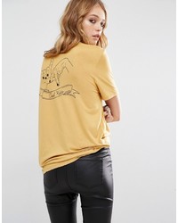 T-shirt imprimé moutarde Lira