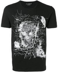 T-shirt imprimé noir Alexander McQueen