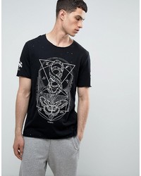 T-shirt imprimé noir Asos