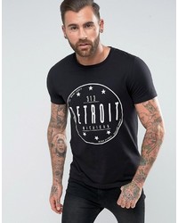 T-shirt imprimé noir Asos