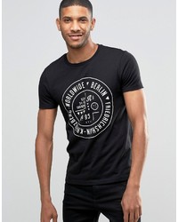 T-shirt imprimé noir Asos