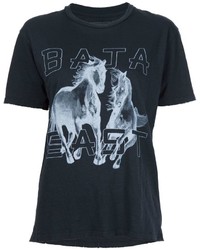T-shirt imprimé noir Baja East