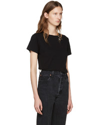 T-shirt imprimé noir Saint Laurent