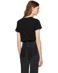 T-shirt imprimé noir Saint Laurent