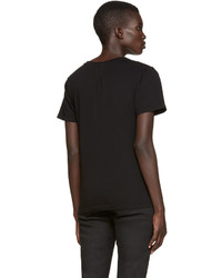 T-shirt imprimé noir Saint Laurent