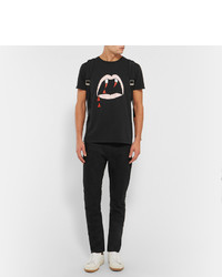 T-shirt imprimé noir Saint Laurent