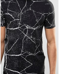 T-shirt imprimé noir Asos