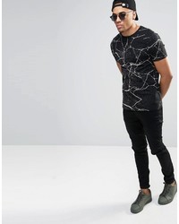 T-shirt imprimé noir Asos