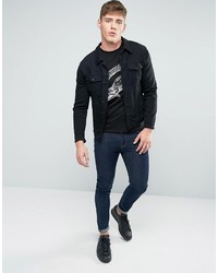 T-shirt imprimé noir Asos