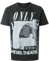 T-shirt imprimé noir Diesel